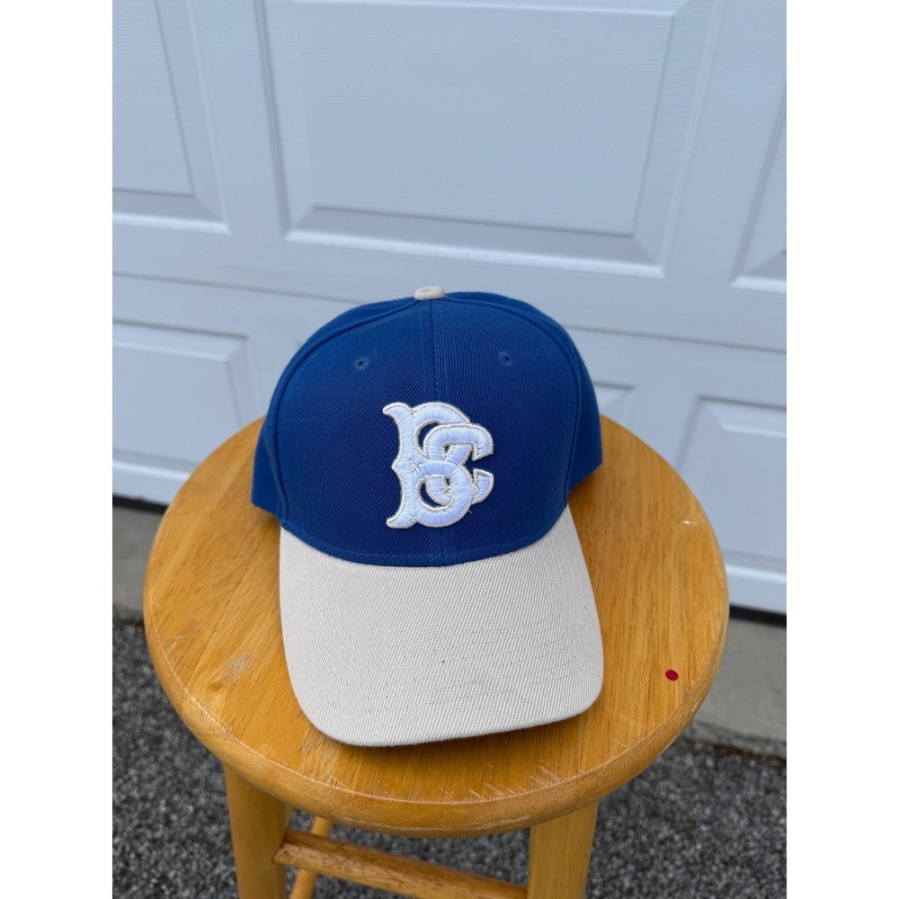 Brooklyn Baseball Hat Royal Blue Cream Snapback Cap Script B Logo One Size